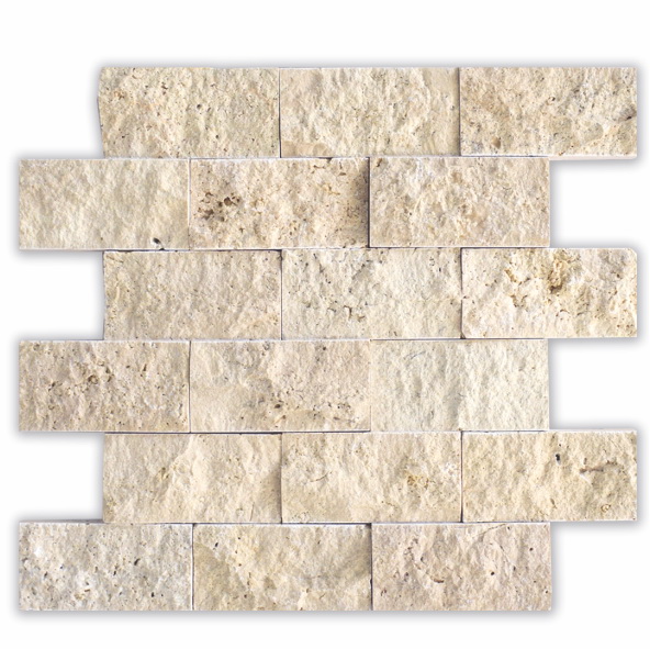 Light Travertine 2 Split Face patlatma mermer çeşitleri