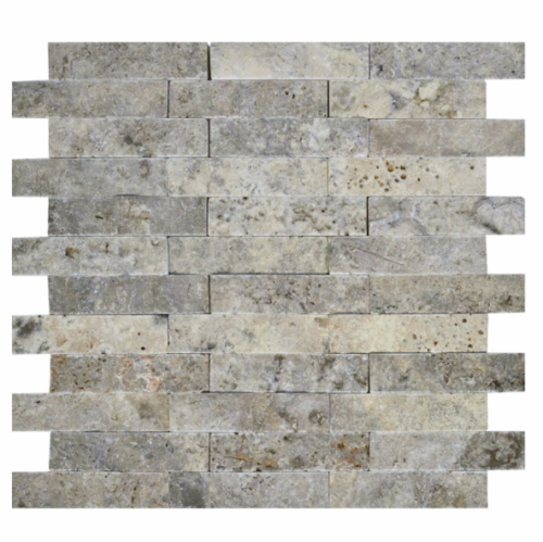 Silver Travertine Split Face