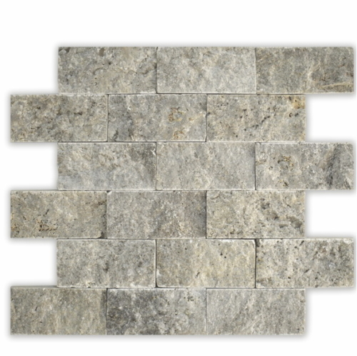 Silver Travertine 2 Split Face patlatma mermer türleri